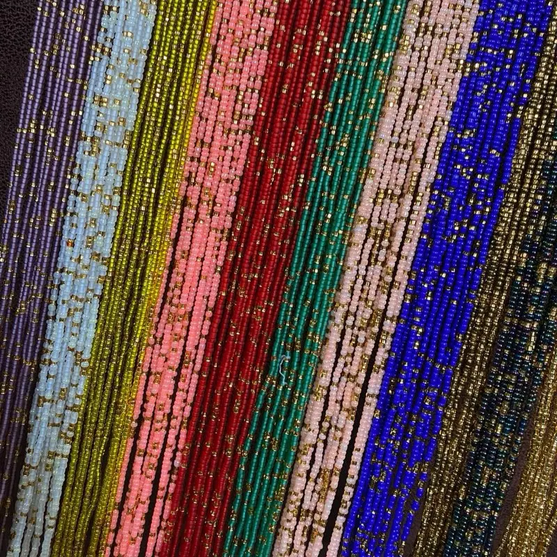 Handcrafted African Waist Beads 45"-50" Long Tie-On Body Jewelry Unique Design Adjustable for Custom Fit- Add to Cart- Price Per Waist Bead