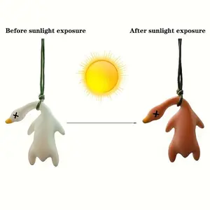 UV Reactive Roast Duck Charms: Color-Changing Car Mirror/Bag Hangers |   Funny Driving Decor & Holiday Gift