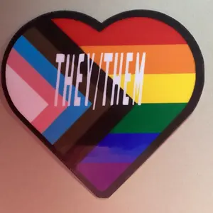They/them pronoun sticker pride