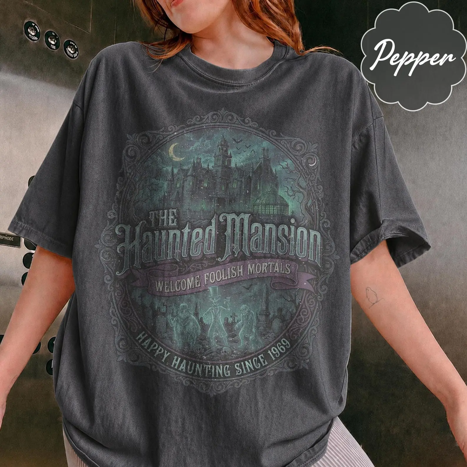 Vintage Hitchhiking Ghosts Vintage Shirt, The Haunted Mansion Halloween Tee, Welcome Foolish Mortals, Family Vacation 2026 Trip Shirt
