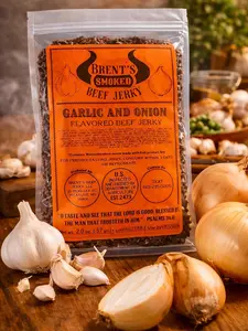Brent’s Smoked Garlic & Onion Jerky 2.5oz and 8.0oz