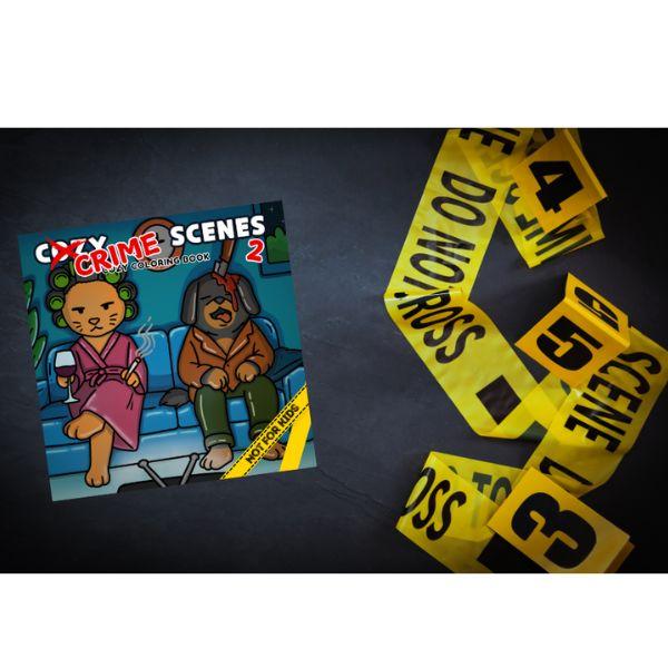 Cozy Crime Scenes Coloring Book for Adults – 40 Funny and Relaxing Murder Mystery Pages for Stress Relief and Hygge Lovers, Perfect Gift for Friends Who Love Coloring