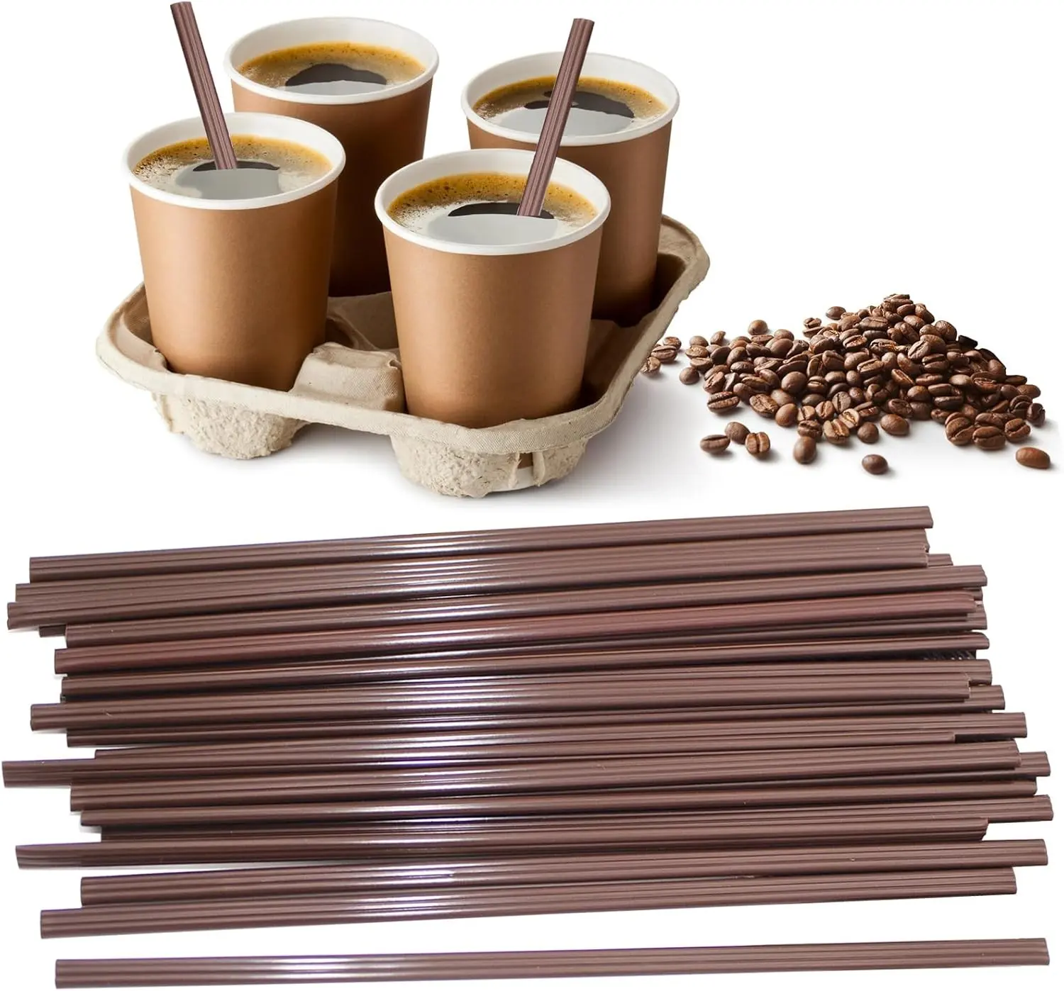 6.7 IN Three-hole Coffee Stirrers Sticks with Storage Jar, Disposable Plastic Drink Stirrer Sticks, 200 Stirrers, Use It As A Coffee Straws
