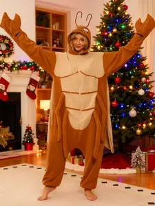 Friday Movie Costume Roach Costume Adult Women Roach One-Piece Pajamas Halloween Costumes Cartoon Cosplay Sleepwear for Women Men