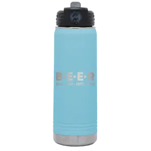 Brew Enjoy Empty Repeat 20 oz Water Bottle | Light Blue