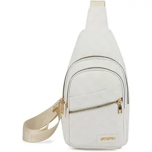 Chest Sling Bag Women Crossbody  Sling Backpack Checkered Chest Fanny Daypack Adjustable