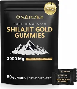 O Nature.Ziran Himalayan Shilajit Gummies for Men & Women - Shilajit Gold Gummies Rich in Ashwagandha, Gokshura with 85+ Minerals, Authentic Flavor, 80 Gummies