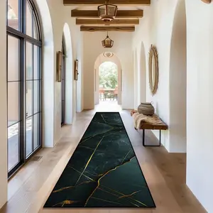 Marble Pattern Kitchen Runner Rug, Abstract Marble Rug, 1 Count Non-slip Kitchen Mat, Rectangle Decorative  Floor Mat for Kitchen Living Room Bedroom Home Hotel