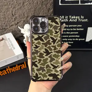 Camouflage Pattern Phone Case – 4-Corner Drop Protection, Outdoor & Hunting Style, Fits iPhone 16 Pro Max iphone 17 pro max cases for men