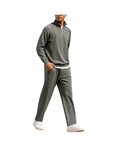COOFANDY Men's Tracksuit 2 Piece Relaxed Fit Half-zip Sweatsuits Athletic Running Jogging Suit Sets