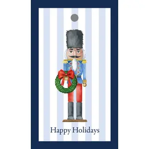 WH Hostess Social Stationery - Full-Color Gift Tags | Nutcracker Stripe