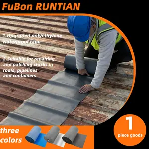 FuBou Roof Seams & Corrugated Sheets Tape 11.8in x 5.5yd UV & Wind Proof Heavy-Duty Waterproof Seal for Roof Repair No Tools Needed High Temperature Resistant