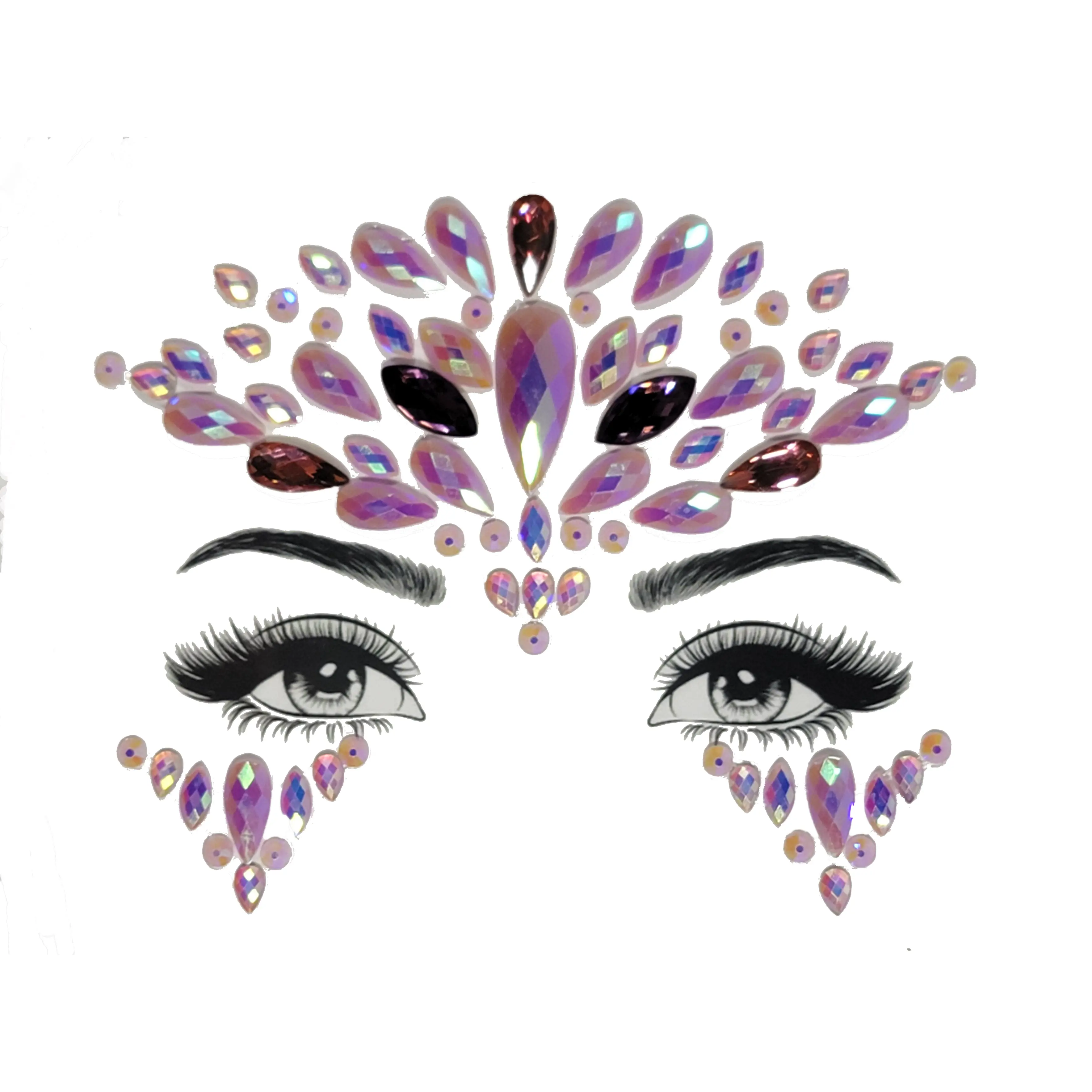 Virgo Face Gem Stickers Virgo Face Gem Stickers