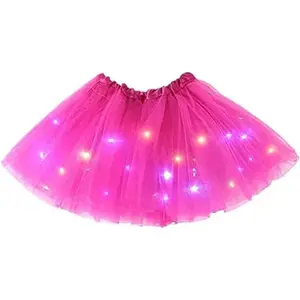 KF5-CPA08  Girl Tutu Skirt, Light Up LED Ballet Tutu Skirt 2-8 Years Fluffy Ballet Dress Up Costume for Kids Party
