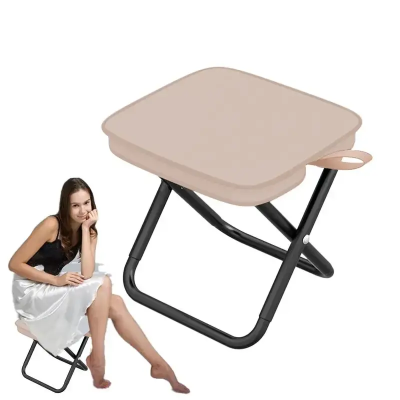 Portable Outdoor Folding Chair with Shoulder Strap,Ultra Light 1.4 lbs, Max Load 220lbs, Velcro Storage &Two Side Pockets, For Queuing, Fishing, Hiking, BBQ,Parties,Elderly,Camping Equipment, Camping Supplies,Camping Chairs Compact Folding Grip Knife