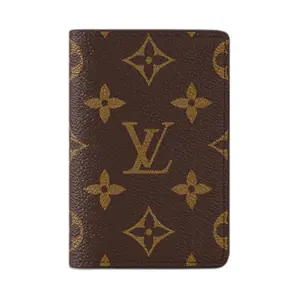 Louis Vuitton Monogram Coated Canvas Pocket Organizer Wallet For Men And Women In Brown