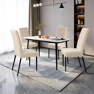 Modern Jacquard Stretch Chair Slipcovers, Removable Washable Dining Chair Protectors for Kitchen, Hotel and Restaurant