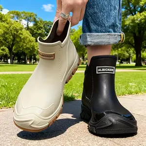 Fashion Rain Boots| Men's & Women's Non-slip Ankle Boots, Full Size Range Available.All Seasons, Lightweight & Comfortable, Daily Wear, Outdoor Activities, Rainy Days, Muddy Grounds, Music Festivals and Camping Trips.Easy to Clean| Slip-on Style