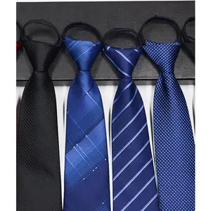 Men's Easy-Pull Casual Zipper Tie, New Korean Style Professional Formal Wear, Convenient Lazy Tie, In Stock