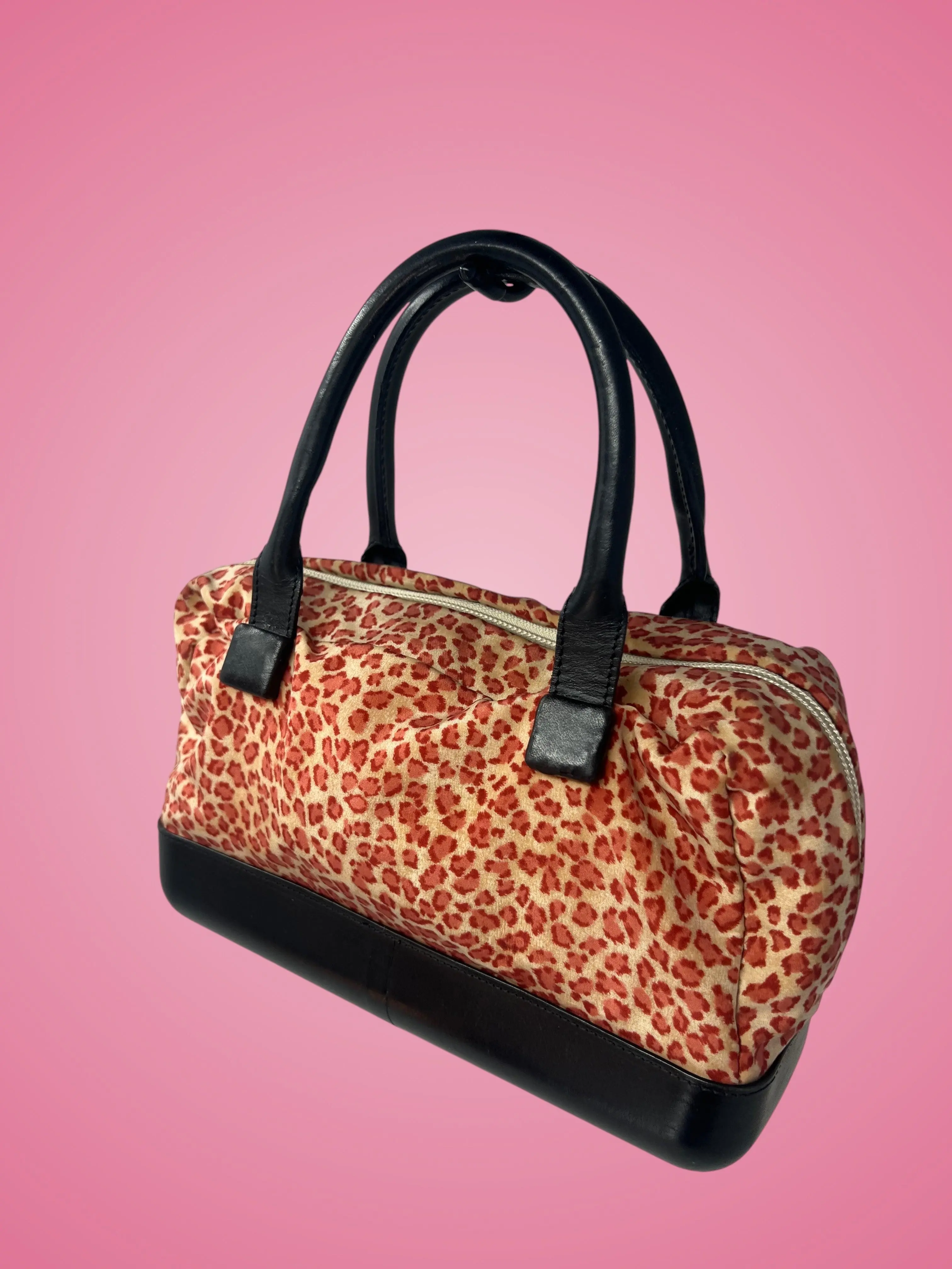 バッグ Bottega Veneta Leopard Nylon Tote 90s Pre-owned Bottega Leather Shoulder Bags Veneta Leopard Print Nylon