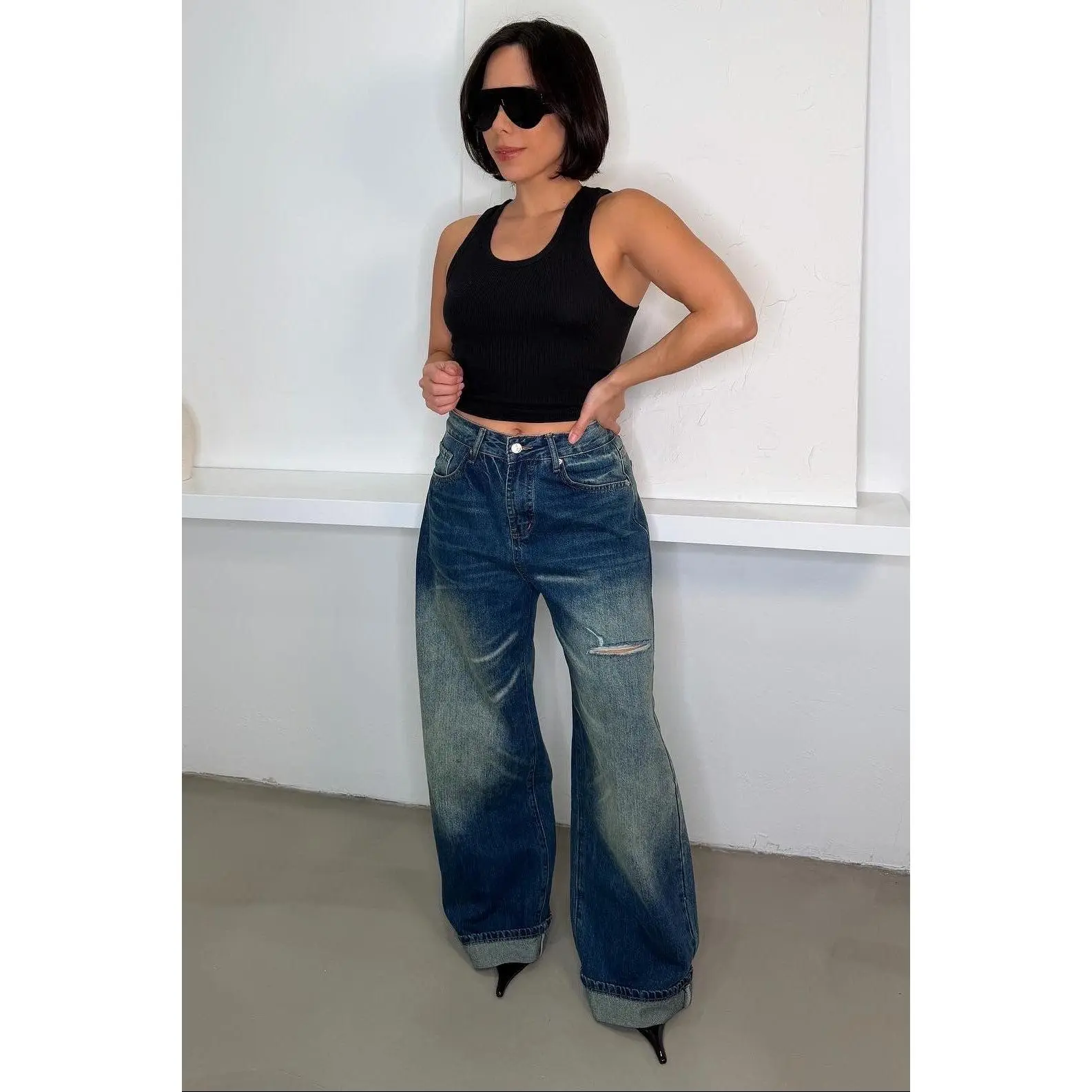 Harper Loose Jeans - Denim