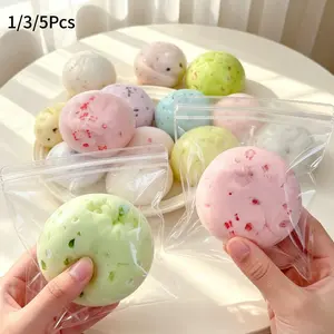 1/3/5 Piece Building Cream Handmade Ball, Colorful Slow Rebound Stress Relief Toy, Sensory Sound Pressure Release Ball, Party Toy, Squishies