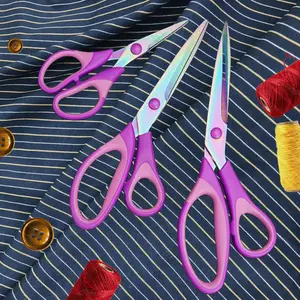Household Stainless Steel Sewing Scissors - Sewing Tools, Straight-Tip Craft Version, Multi-Purpose for Handicraft/Clothing/Leather/Office Cutting
