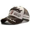 Men's retro baseball cap with torn edges, Mesh Cap, Trucker Snapback Hat, casual outdoor sports cap, suit style, suitable for daily use, Snapback Caps, Trucker Hats