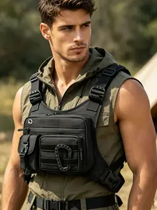 Lightweight Stadium Chest Pack, Adjustable Sports Vest Bag for Concerts, Live Games & Sports Events, Hands-Free Sling Pouch