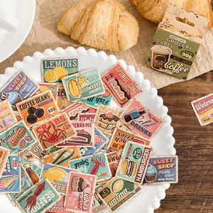 Vintage Labels Scrapbook Journaling Stickers, 2 Boxes Retro Pictorial Scrapbook Stickers for Journaling Book, Nostalgia Memory Artistic Stickers, Scrapbook Page, Sticker Packs