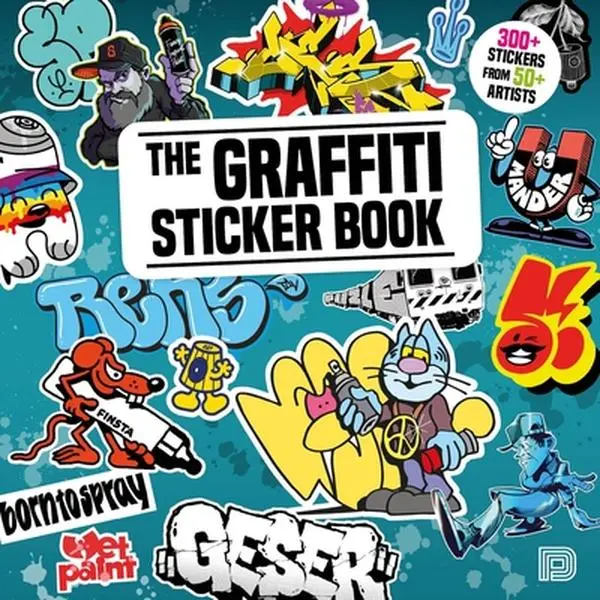 Graffiti Sticker Book - Durable English Paperback by Dokument Press for Graffiti Enthusiasts, 300+ Stickers from 50+ Artists for Personalizing Planners, Scrapbooking & Crafts
