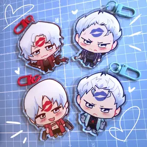 Devil May Smooch - DMC Dante & Vergil Keychains - Cute Characters, Kawaii Bag Charm for Keys, Backpack & Gifts, Collectible Fan Accessory, Aesthetic Game Merch!