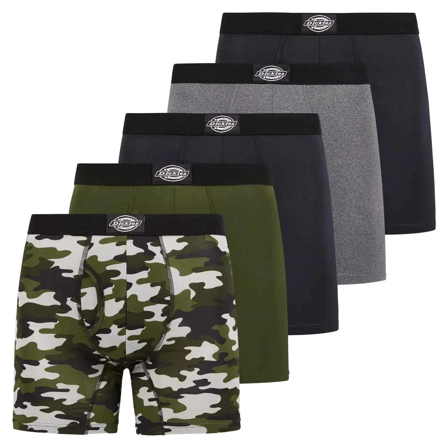Green Camo, Black, Deep Depths, Heather Grey, B...