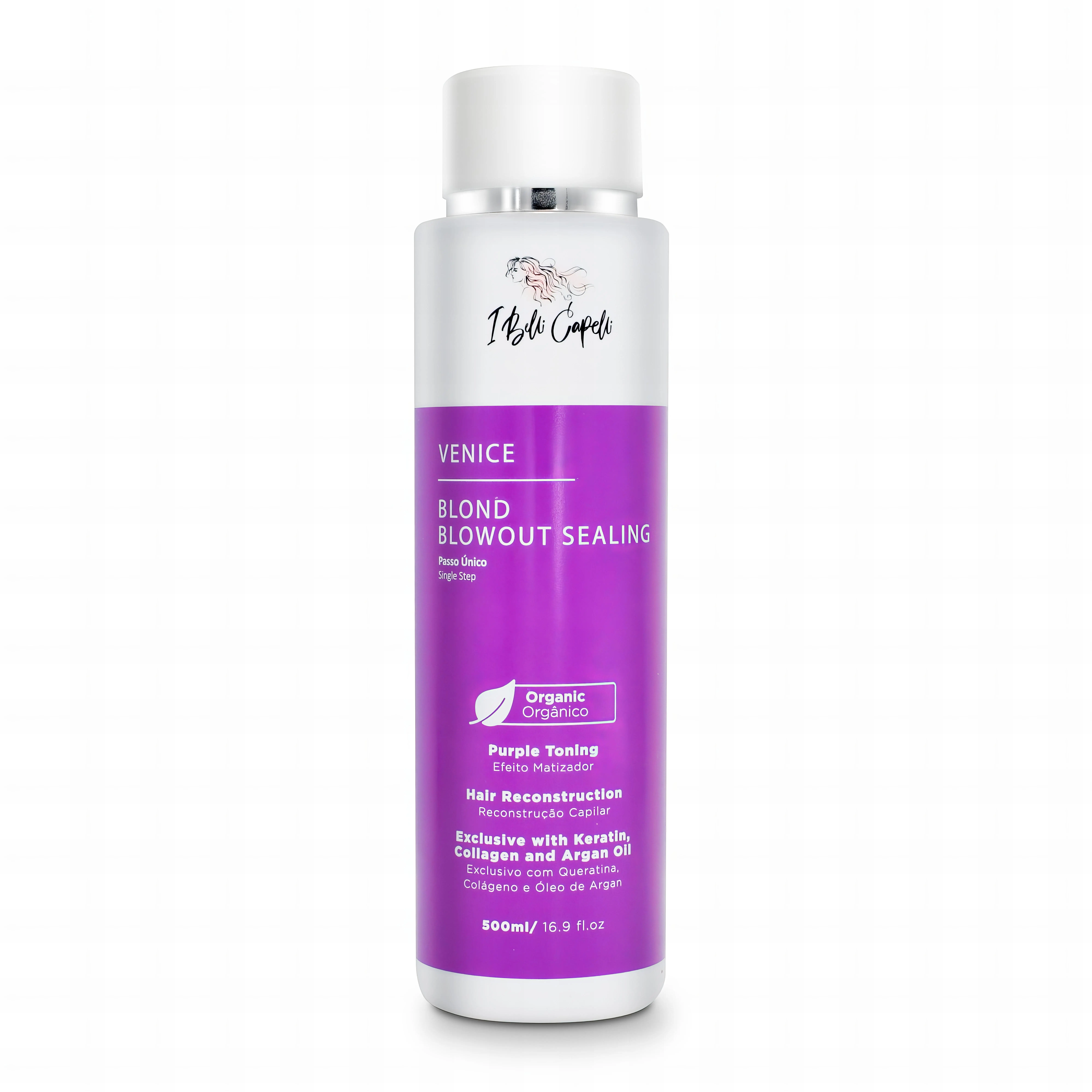 I BELLI CAPELLI Venice Blond Moisturizing Smoothing Treatment for Frizz Control & Shiny Hair, Haircare for Blonde & Bleached Hair, 500ml, Repair