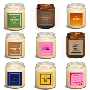 Simmy Scents Scented Single Wick Soy Candles | Eco-Friendly Natural Soy Wax | Up to 25 Hours Burn Time | Strawberry & Other Fragrances | Traditional Room Aroma Decor | Perfume Ornaments