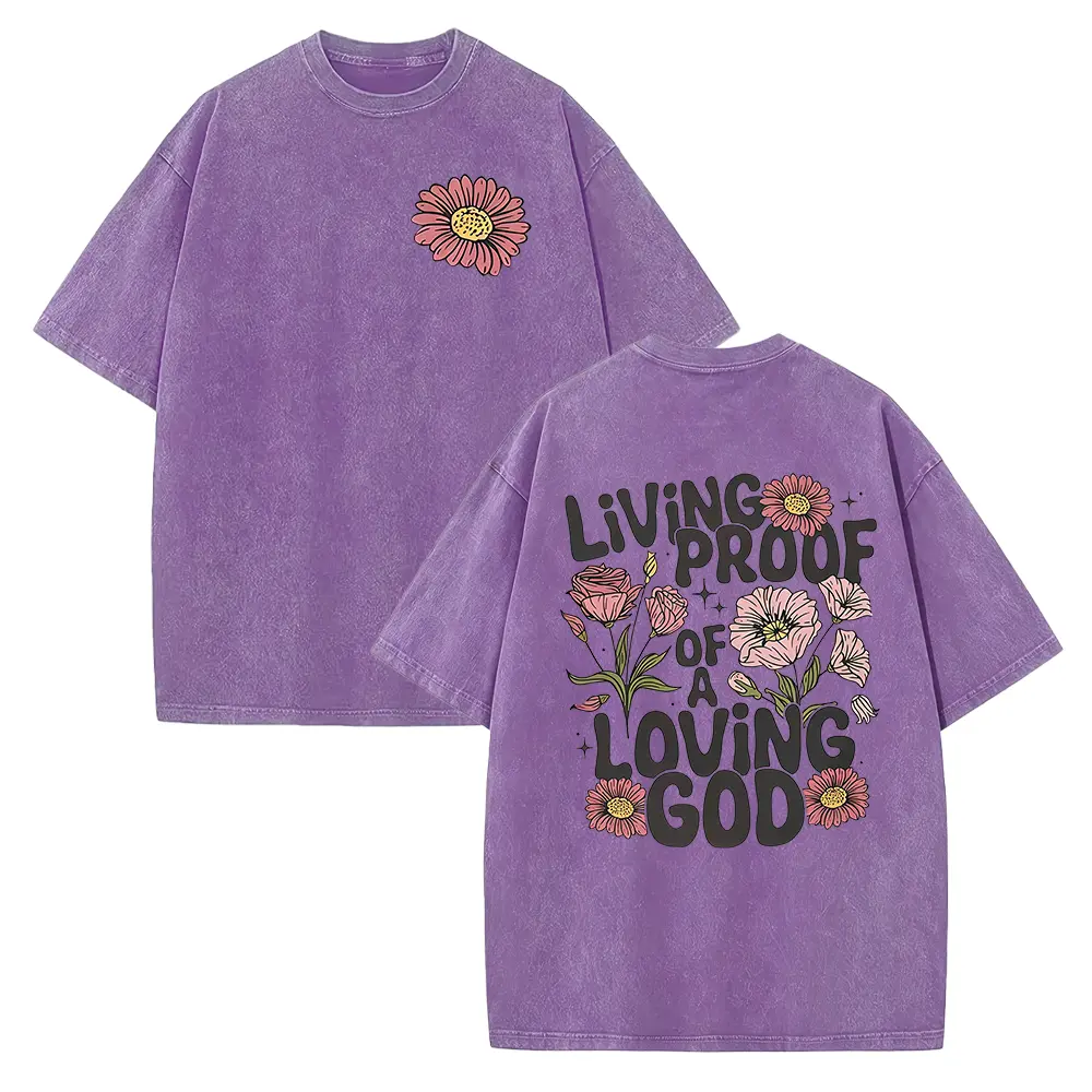 Washed T-shirt-Purple