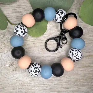 Cow Print Silicone Wristlet