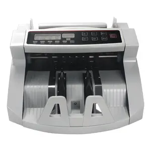 Money Counter Machine with Value Count, UV/MG/IR Counterfeit Detection Function Cash Counter, LCD Display Cash Counter with Add and Batch Modes, Mix Denomination Counter Machine for Bank Supermarket