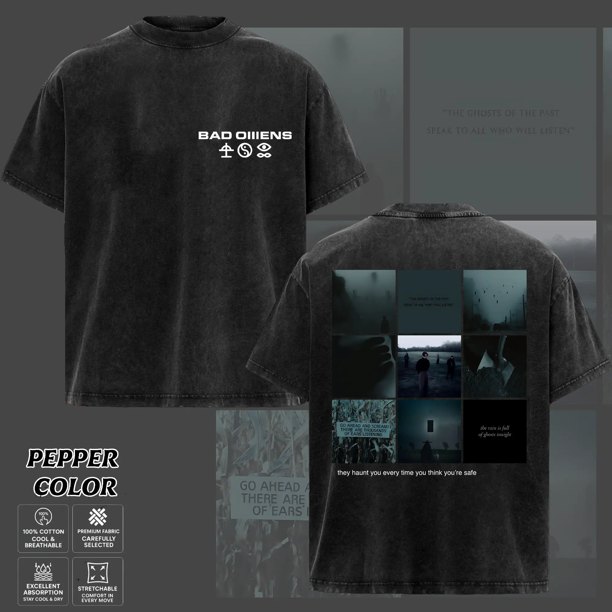 Retro Bad Omens Specter Collage T-Shirt, Vintage Metal Band Tee 
