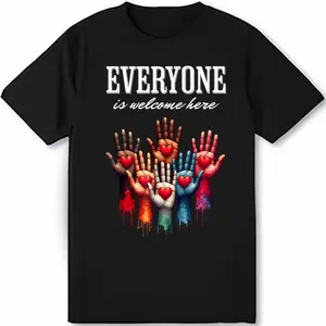 Everyone Is Welcome Here Idaho Teacher T Shirt Full Size
