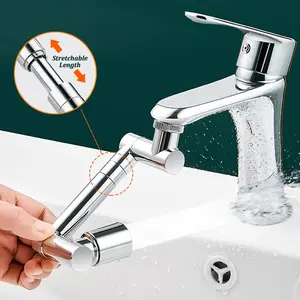 Rotatable Kitchen Faucet, Faucet Aerator, Bathroom Tap Splash-proof Faucet Extender, Water Saving Extender