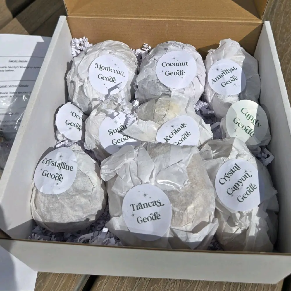 Break You Own Geodes Gift Box - 6 or 10 different geodes from around the world!