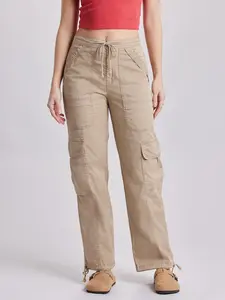 UNIONBAY Women's Straight-Leg Tessa Twill Cargo Pants, Utility Trousers with Pockets