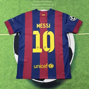 1415  Messi 10 Home Football Short Sleeve Jersey Champions League