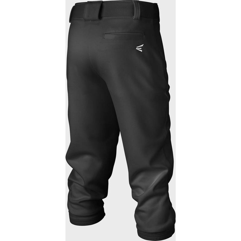 Easton | PRO+ Pull Up Baseball Pant | Youth | Full Length | Elastic Bottom | Youth Black Y M