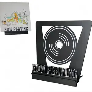 Wooden Vinyl Record Rack, Cool Design Holds 5-7 Covers, Display Lps CD DVD, Ideal Gift, Stylish Storage Solution, Display Stand