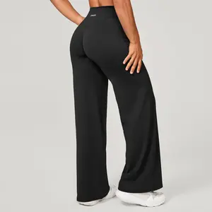 Oneractive Women's Oner Straight Leg Yoga Pants Loose Soft Fabric High Waist Workout Trousers for Yoga Pilates Running Gym