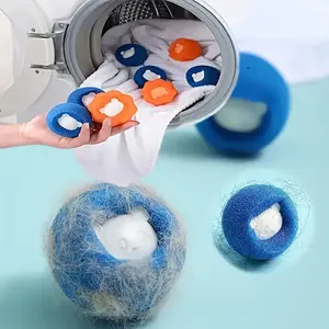 6pcs Pet Hair Laundry Balls - Non-Electric Washer & Dryer Ball Traps, Reusable Laundry Cleaner Balls with Anti-Clog Technology, Machine Safe for All Washers/Dryers - Prevents Lint, Fur, Clogs - Ideal for Dog & Cat Owners - Pet Hair Removal