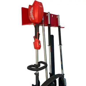 Quik-Lok Storage Mount compaitble with Milwaukee M18 Red Powder Coat Finish Holds 1 M18 Quik-Lok & 4 Attachments 24x7 Inches Heavy-Duty Steel