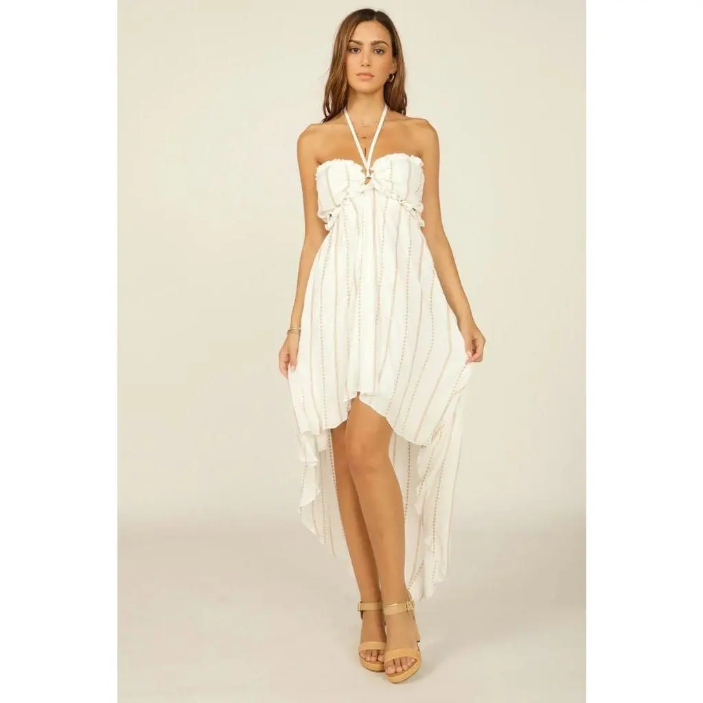Braylee Cut Out Hi Lo Midi Dress
